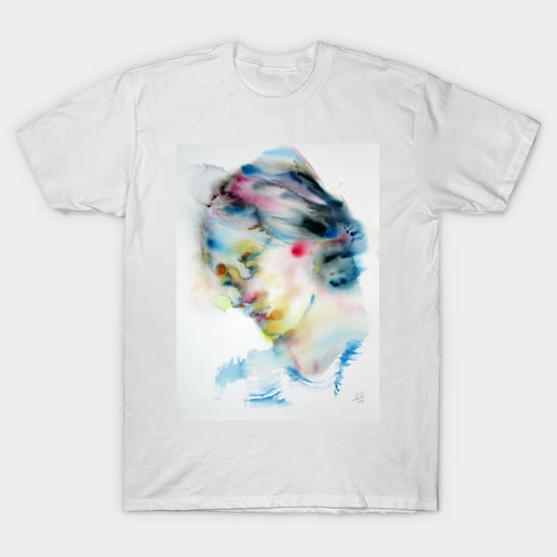 VIRGINIA WOOLF - watercolor portrait .2 T-Shirt by lautir